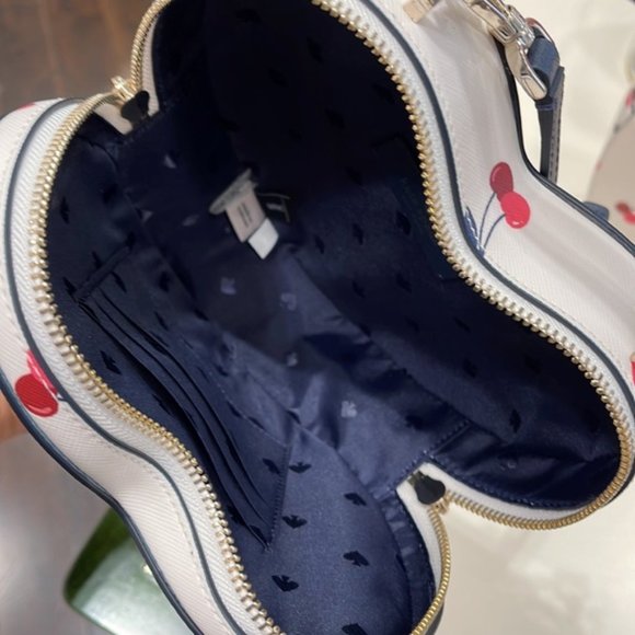 Kate Spade Love Shack Cherry Heart Crossbody Cream Multi - Picture 14 of 16